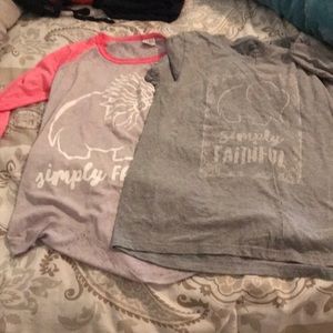 2 simply faithful t-shirts